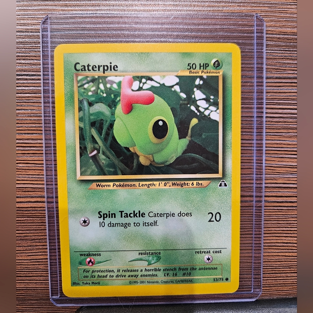Pokemon Caterpie 53/75 Neo Discovery Card
